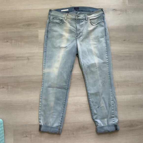 NYDJ Womens Sylvia Relaxed Boyfriend Jeans Light Wash 16W - Picture 1 of 15